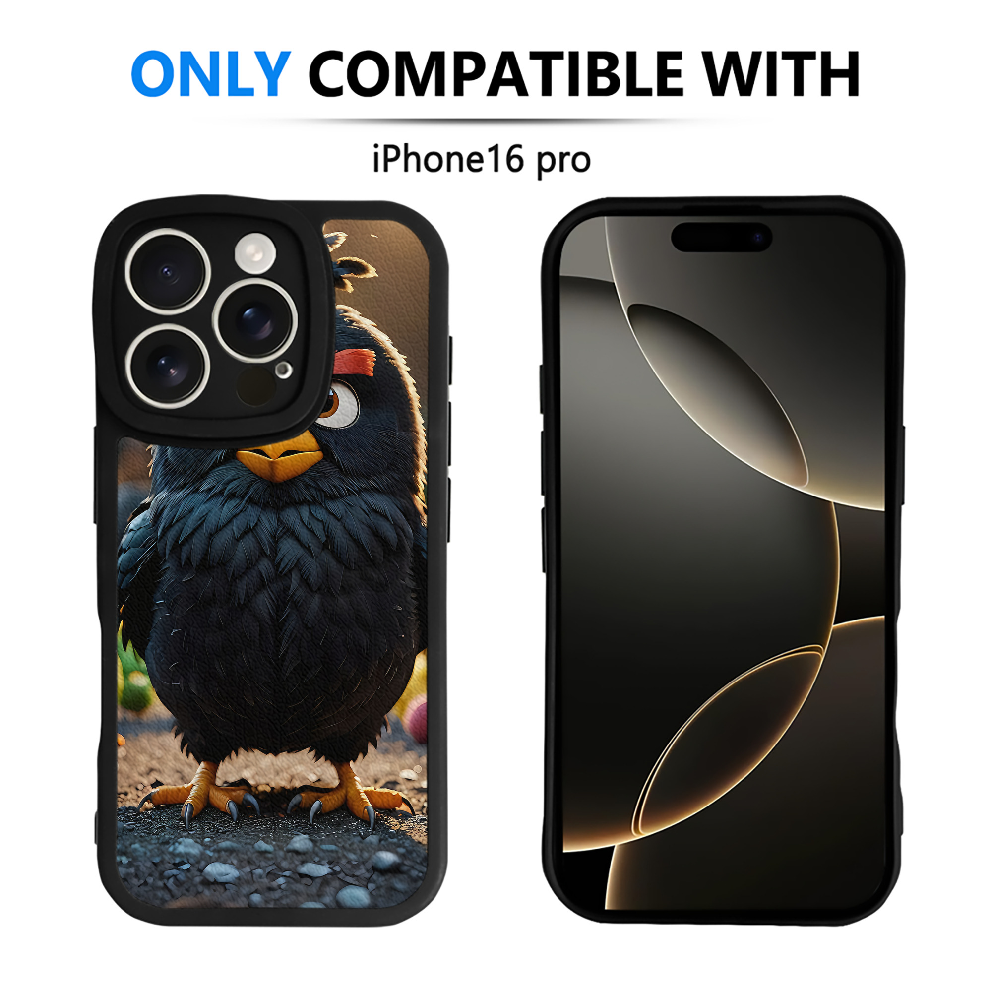（画像用） Angry Birds アングリーバード 【iPhone 16シリーズ対応】シリコンスマホケース（レザー調） 材質：シリコン